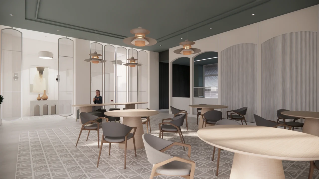 Interior design showcasing refined materiality and minimal elegance