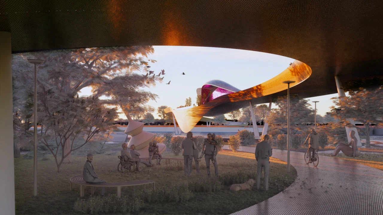 Pedestrian bridge in Lucknow shaped like a smile, symbolic and graceful