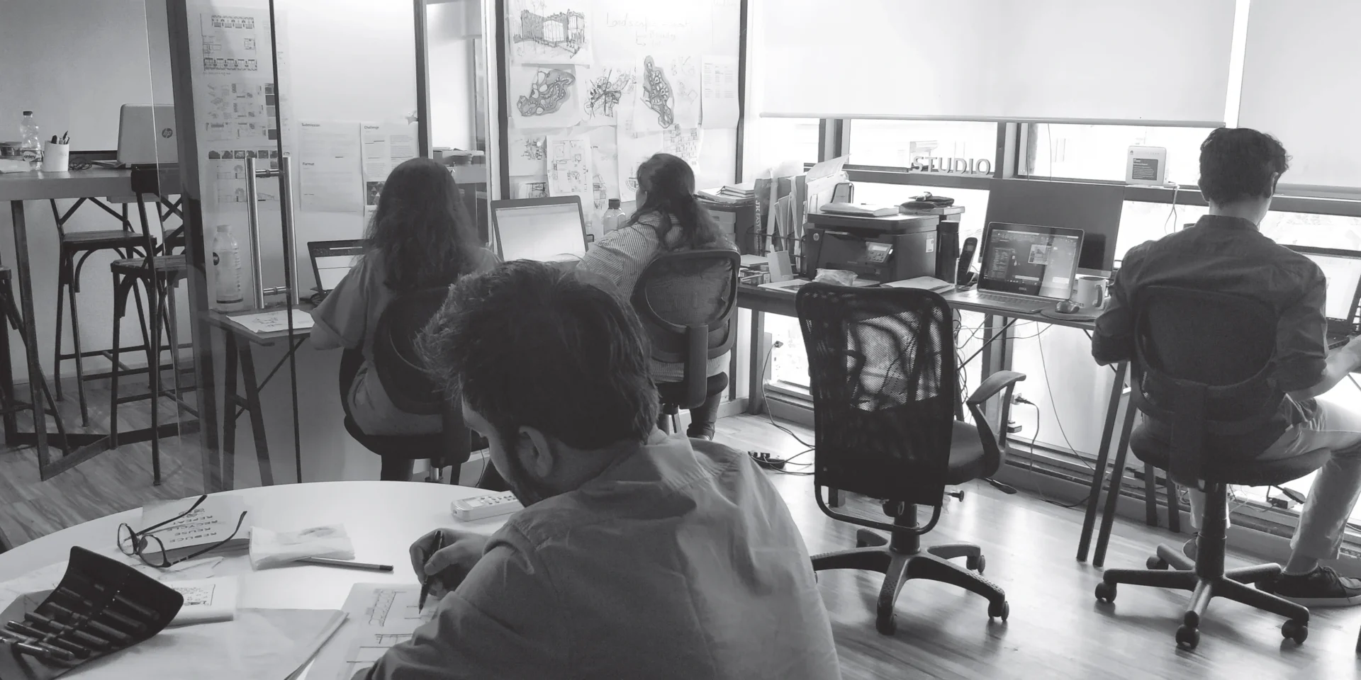 Rwamp Studio architectural team collaborating in Mumbai office